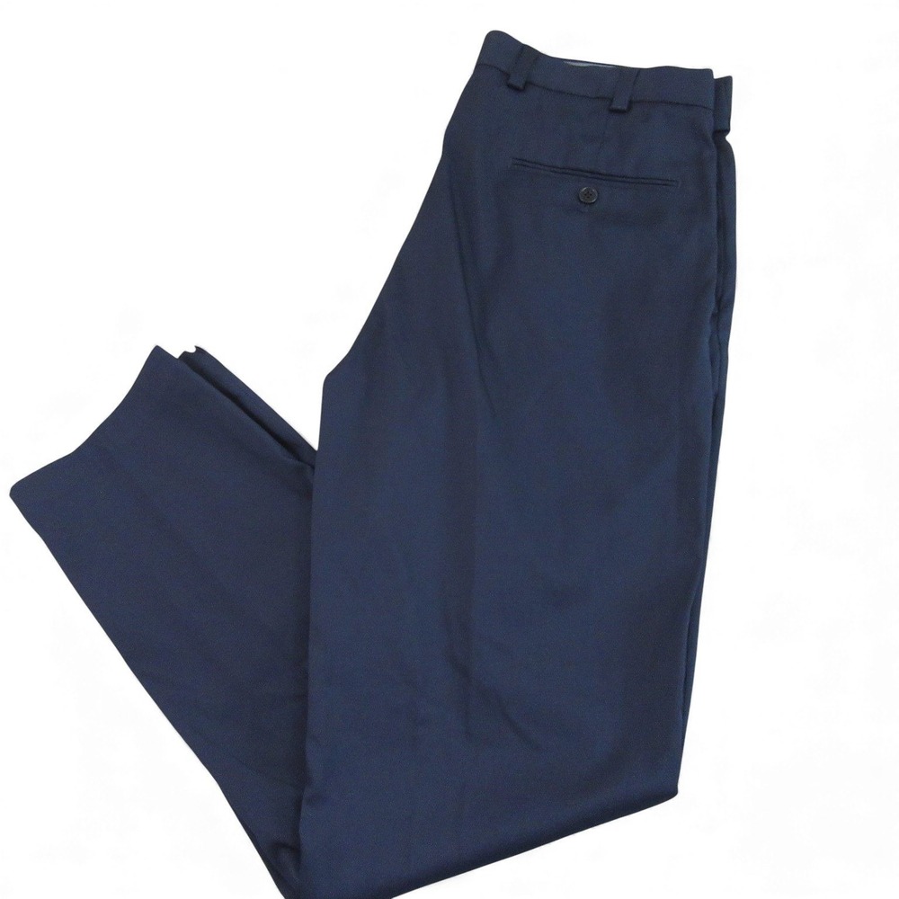 Brooks Brothers‎ Mens Navy Blue Athletic Golf Chino Pants Flat Front Size 34x32